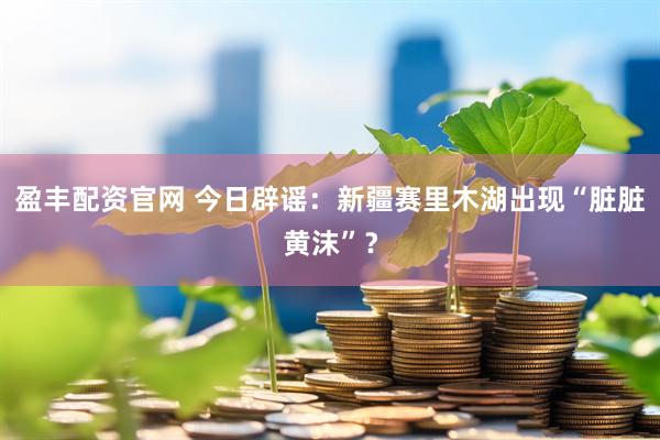 盈丰配资官网 今日辟谣：新疆赛里木湖出现“脏脏黄沫”？